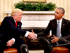 Obama, yeni başkan Donald Trump ile görüştü
