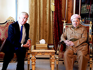 Mesud Barzani, İngiltere Savunma Bakanı Fallon'u kabul etti