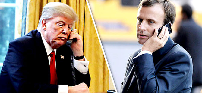 Macron ve Trump: Suriye'de hedeflerimiz ortak