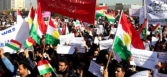 Kürdistan halkı İbadi'yi protesto etti