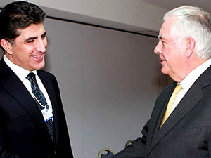 Neçirvan Barzani, Rex Tillerson ile görüştü