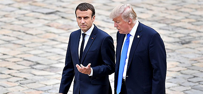 Trump: Macron'un aptallığına karşılık vereceğiz