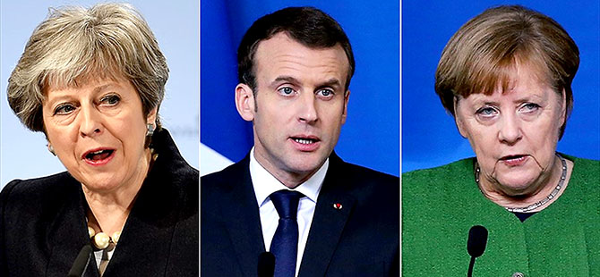 May, Macron ve Merkel İran'ı görüştü