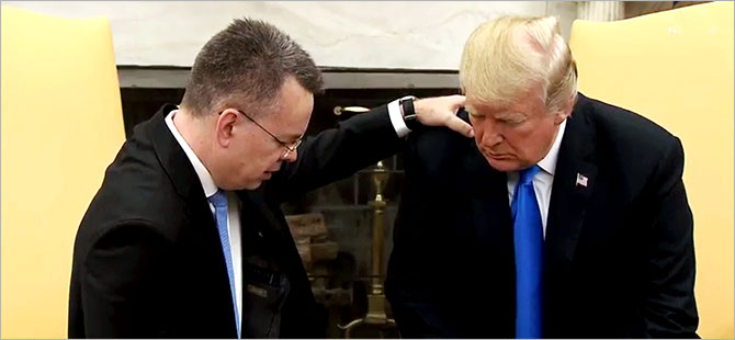 Trump, Brunson'ı Beyaz Saray'da ağırladı