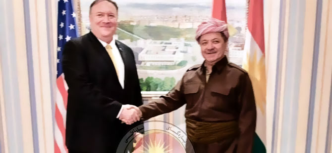 Pompeo, Mesud Barzani ile görüştü