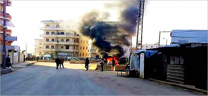 Afrin’de Ahrar el Şarkiye grubuna bombalı saldırı