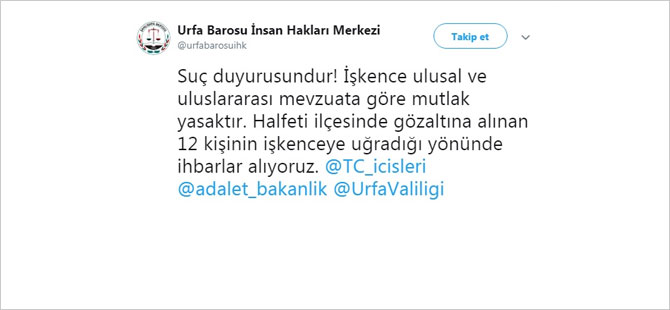 Urfa Halfeti'de işkence iddiaları