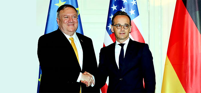 Pompeo Almanya'da önemli konular için destek arayışında