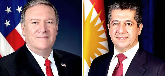 Pompeo'dan Mesrur Barzani’ye destek telefonu