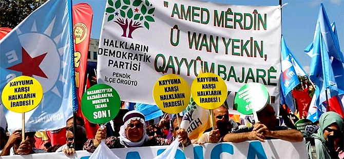 Barış Günü mitinglerinde kayyumlar protesto edildi