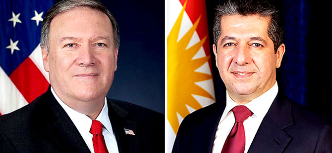 Mesrur Barzani ve Pompeo Irak’taki son durumu görüştü