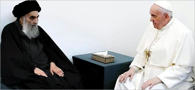 Papa Francesco, Ayetullah Ali Sistani ile görüştü